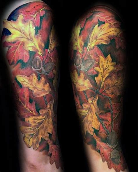 fall foliage tattoo|foliage tattoos for men.